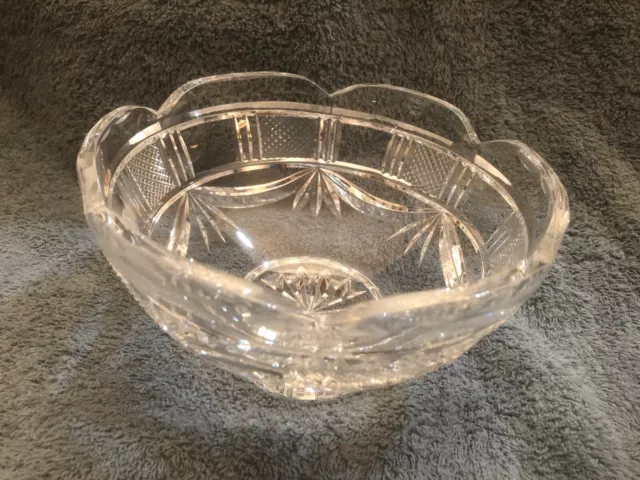 Gorgeous Dingle Crystal From Kerry Hand Cut/Hand Blown 6 1/4 In. Bowl Is Perfect