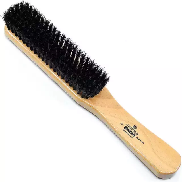 Medium Black Boar Bristle Beechwood Clothes Brush