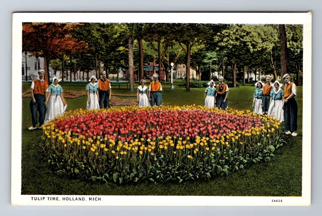 Holland MI-Michigan, Tulip Time, Antique, Vintage Postcard