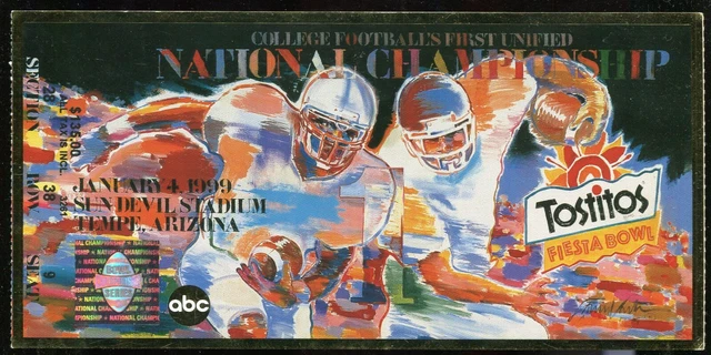 1999 Jan 4 Fiesta Bowl National Championship Ticket Florida St. vs Tennesee~(PL)