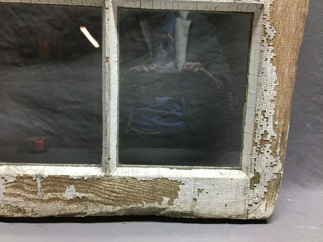 Antique Single 8 Lite Casement Cabinet Cupboard Window Vintage 21x45 1400-21B 8