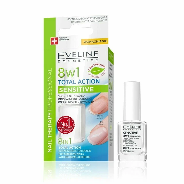 INTENSIVE NAIL CONDITIONER EVELINE 8 in 1 TOTAL ACTION Sensitive NEW