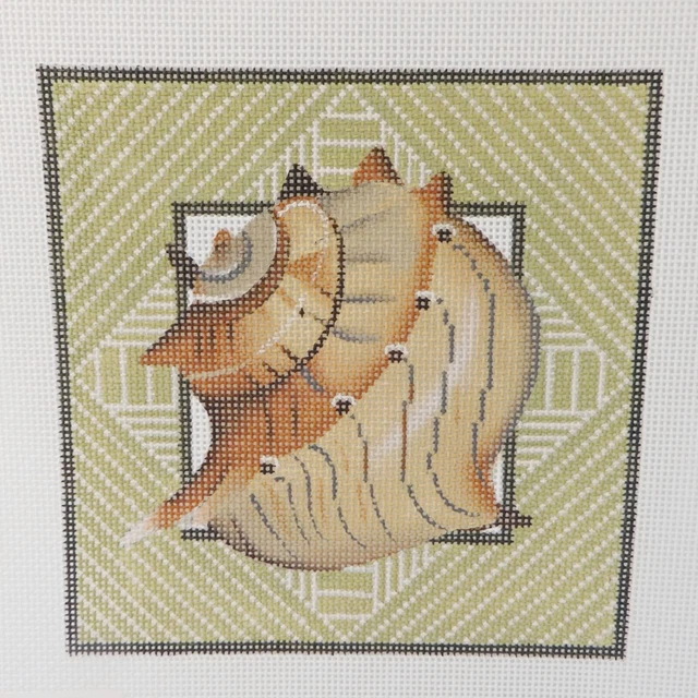 New Conch Seashell Needlepoint Canvas Melissa Shirley Designs Hand Painted Beach