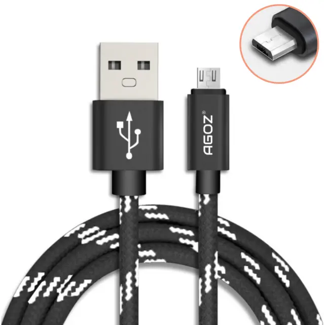 Agoz Braided Micro USB Charger Cable for Amazon Echo Kindle Fire, Fire TV