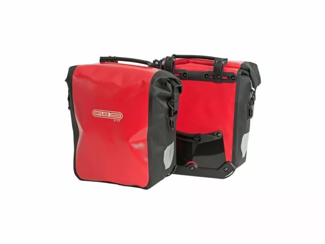 NEW - Ortlieb pair Front-Roller City Front / Rear Panniers -RED/ WHITE OR BLACK
