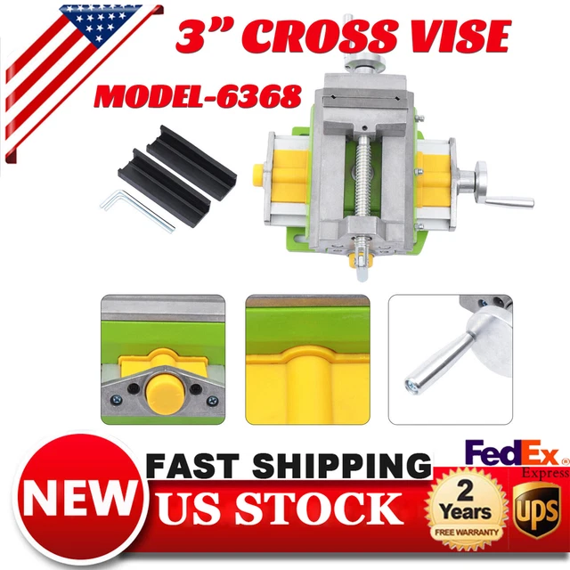 3 in. Cross Slide Drill Press Vise 2 Way X-Y Vise Metal Milling Clamping Machine