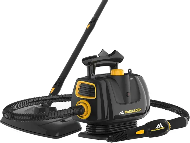 McCulloch MC1270 Portable Power Cleaner with Floor Mop, Variable Steaming, 16-Pi