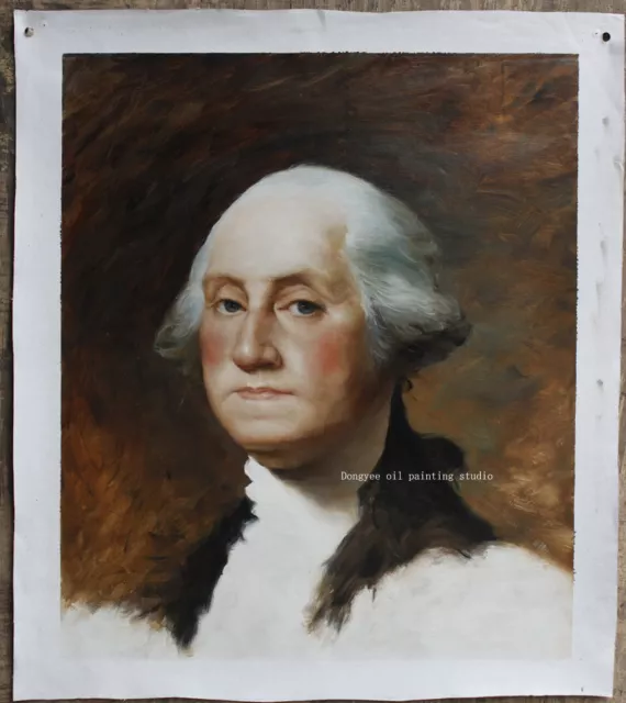 Fine art portrait George Washington Repro old master oil painting on canvas 24"