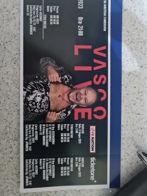 Biglietto Vasco Rossi 17/06 Roma