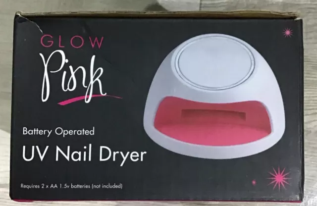 Glow Pink Quick Dry UV Nail Dryer Polish Nail Art Manicure Battery Operated