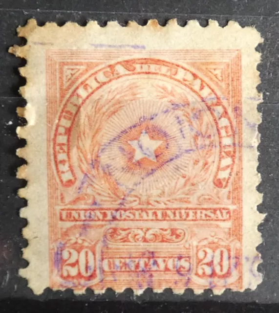 Timbre Paraguay 20 centavos