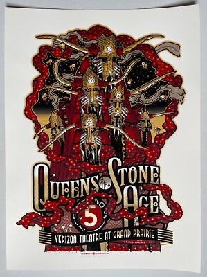 Reines De La Pierre Âge Lollapalooza Blanc Guitare Pick 2003 Tour Qotsa Noir 