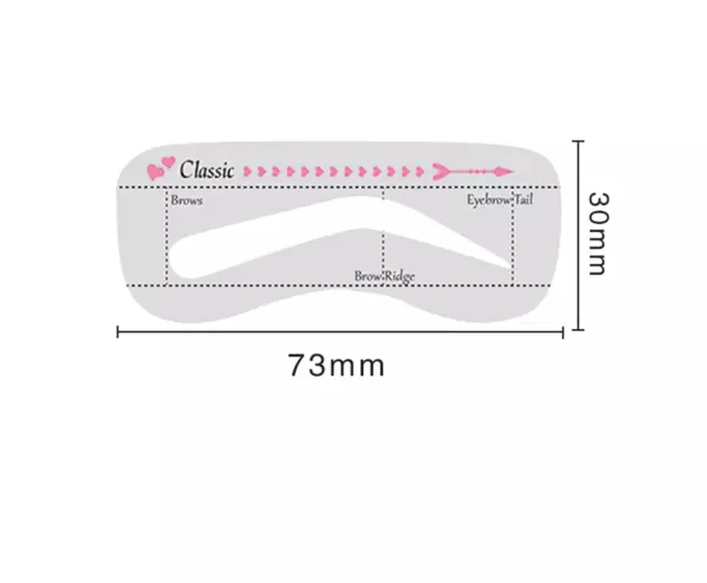 Augenbrauen Schablonen Set, Augenbrauen Form Schablonen Wiederverwendbares 10stk 2