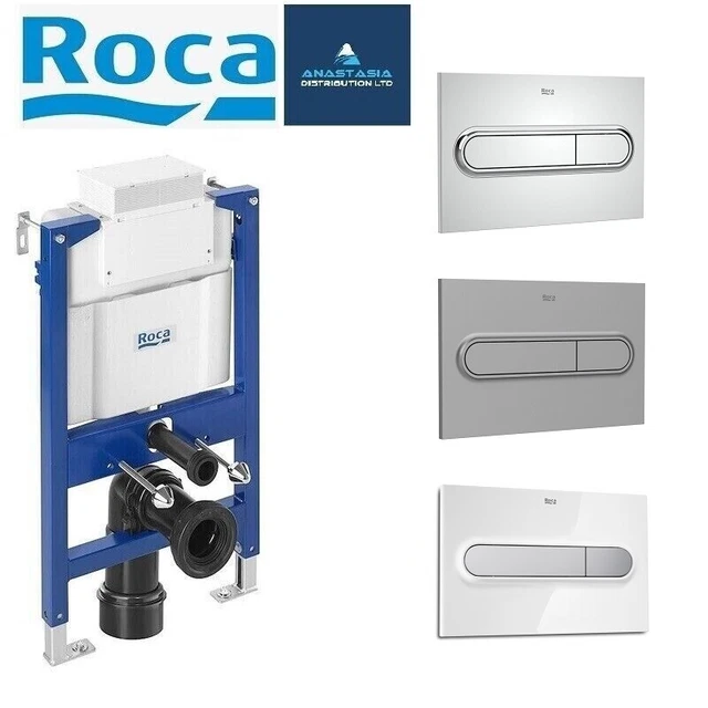ROCA DUPLO 0.82 Concealed Cistern WC Frame & PL1 Plate For Rimless ...