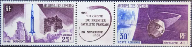 COMORES KOMOREN 1966 72-73 Start franz. Satellit D 1 Space Raumfahrt MNH