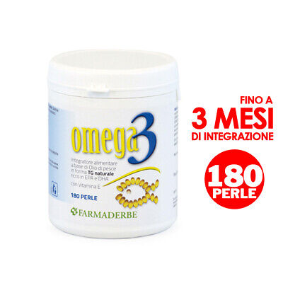 Omega 3 Olio di pesce fish oil EPA DHA 180 Perle Farmaderbe