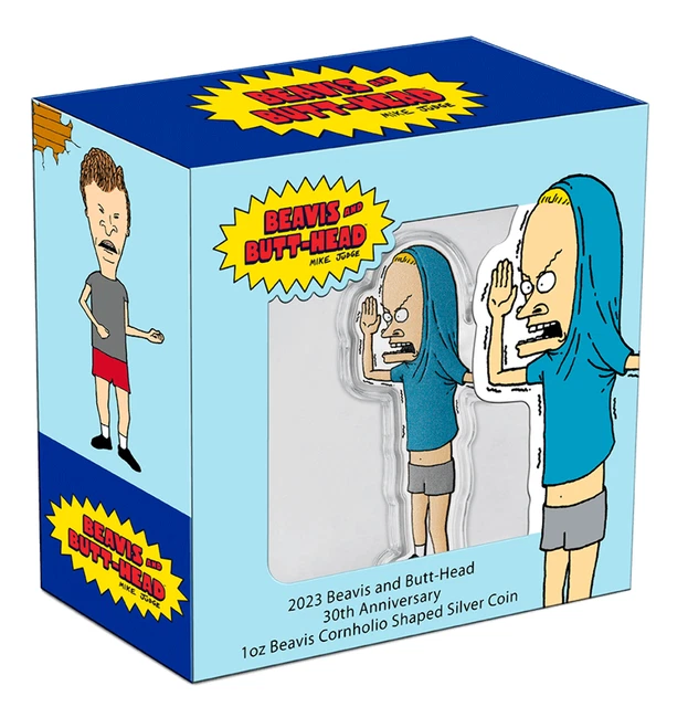 2023 Niue MTV Beavis and Butt-Head Great Cornholio 1oz Silver Shaped Coin