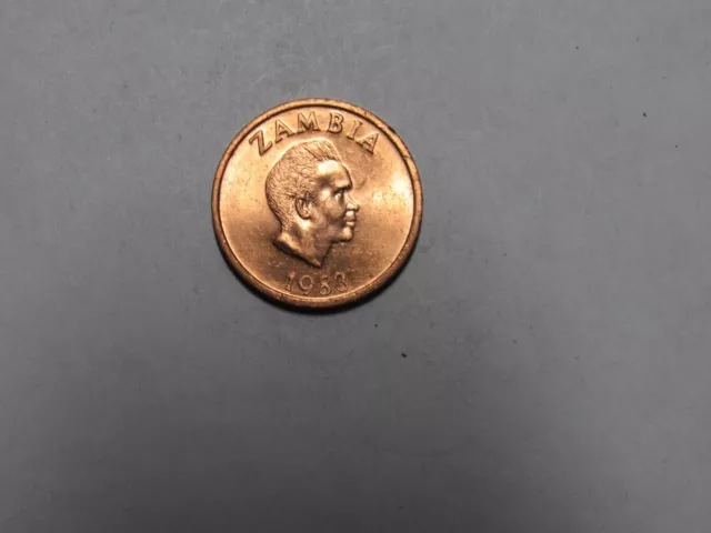 Old Zambia Coin - 1983 2 Ngwee - Circulated, scratches