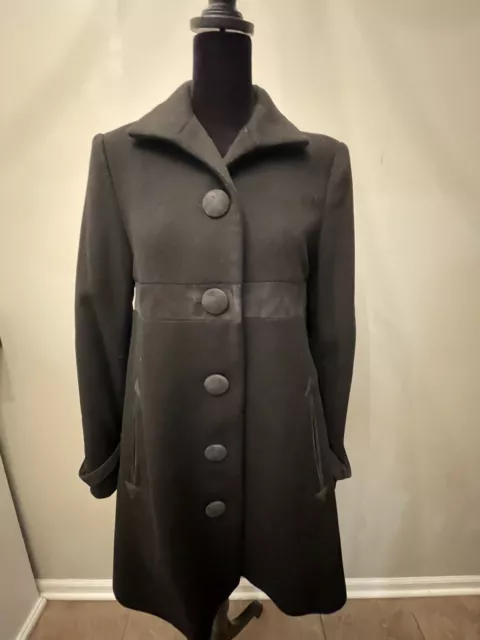 Rag & Bone Women's Soft Wool Suede Blend Coat Black Size 4