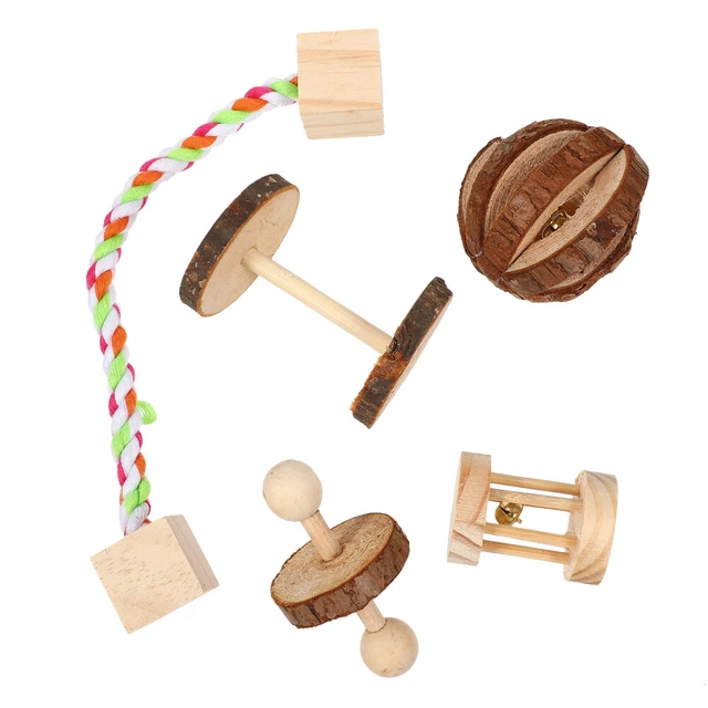 Hasenspielzeug für Kaninchen 5 stücke papagei hamster kauen spielzeug haustier b
