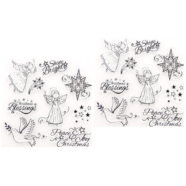 2 stücke klar stempel transparent dichtstempel für diy scrapbooking handwerk