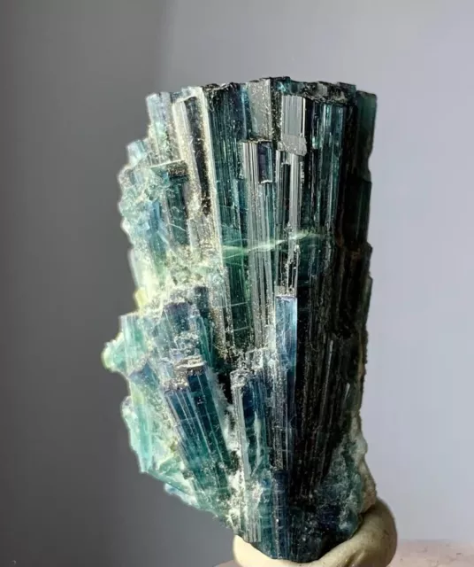 90 Cts Natural Blue Tourmaline Crystals Bunch Specimen From Afghanistan