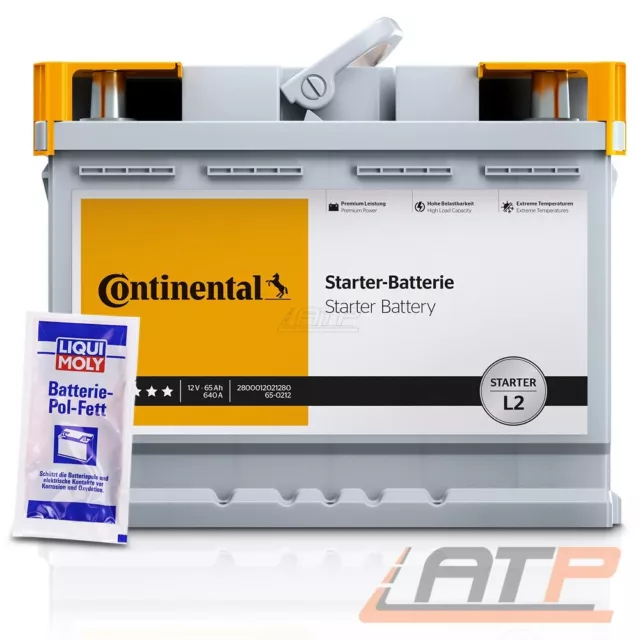 CONTINENTAL AUTOBATTERIE 12V 55Ah STARTERBATTERIE 540A L1+10g BATTERIE POL-FETT