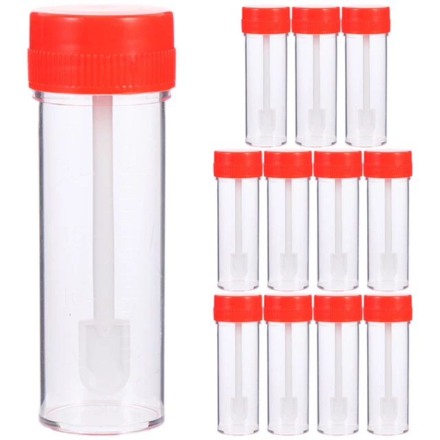 12 piezas contenedor de tubo de muestreo de tubo de ensayo contenedor de muestra contenedor
