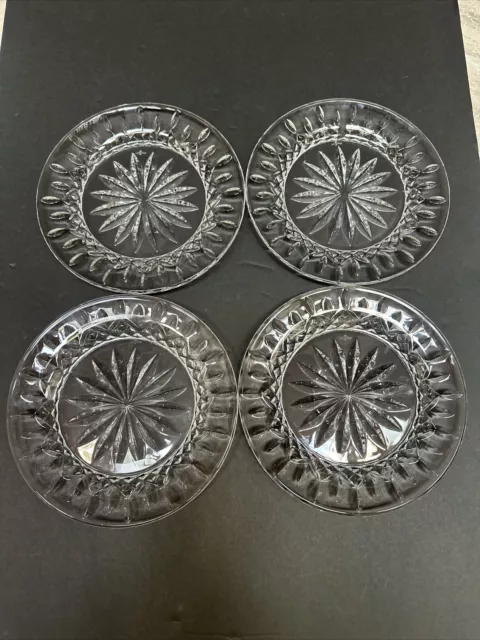 Waterford Crystal Lismore Salad Plates Set Of 4 O’Leary Signed 8”