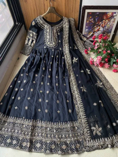 Abito Bollywood Salwar Kameez Anarkali etnia indiana pakistana duppata 3