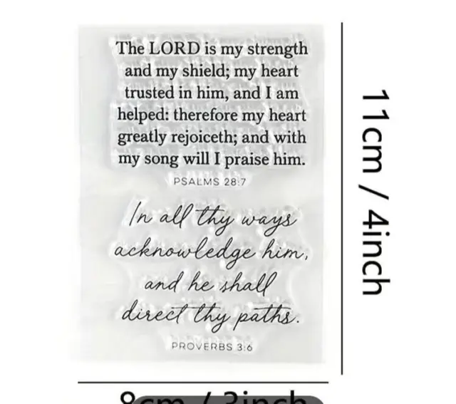 God Sentiment Words Quotes Silicon Transparent Stamp Seal Card Making UK stocked