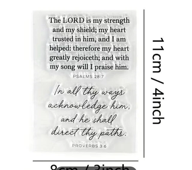 God Sentiment Words Quotes Silicon Transparent Stamp Seal Card Making UK stocked