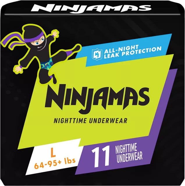 PAMPERS NINJAMAS NIGHTTIME Underwear Boys Girls S M L XL Pull Ups Sensitive  Skin $38.95 - PicClick