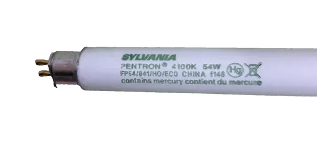 10PK 54 Watt 4100K Cool White T5HO Fluorescent Sylvania High Output FP54/841/ECO
