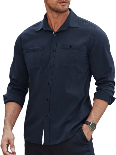 COOFANDY Men's Slim Fit Dress Shirt Business Casual Button Down Shirts Long Slee