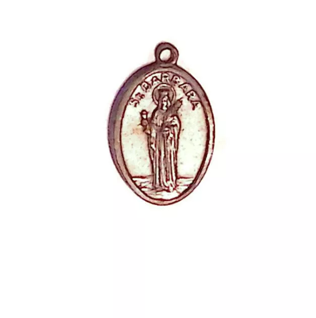 St. Barbara Christian Medal Vintage Italy