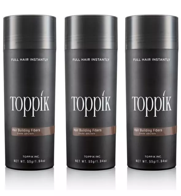 3 x TOPPIK 55 g. Fibres capillaires - Compresseur de Cheveux abattus Microhairs