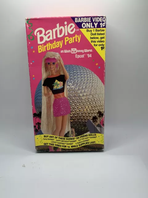 BARBIE BIRTHDAY PARTY at Walt Disney World Epcot 94 VHS Tape MATTEL Works 10.00 PicClick