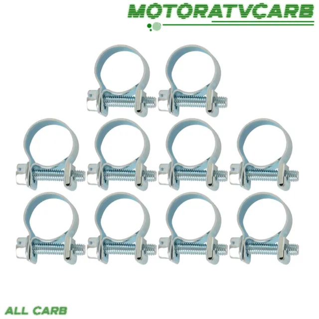 ALL-CARB 10 Pcs  5/16"（13mm-15mm） Fuel Injection Gas Line Hose Clamps Clip Pipe