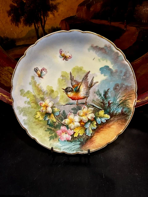 Assiette porcelaine limoges oiseau d'occasion - Arts de la table