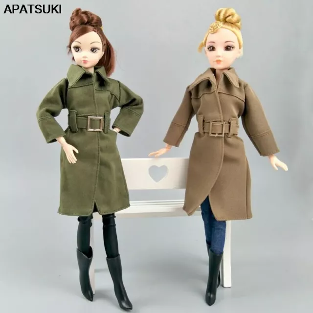 Office Lady Fashion Coat For 11.5" 1/6 Doll Clothes & Shoes Trench Coat Outfits