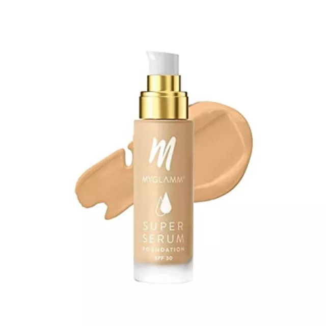 Base de maquillaje MyGlamm Super Serum - Crepe 201 W, 33 g, paquete de 2 (66 g)