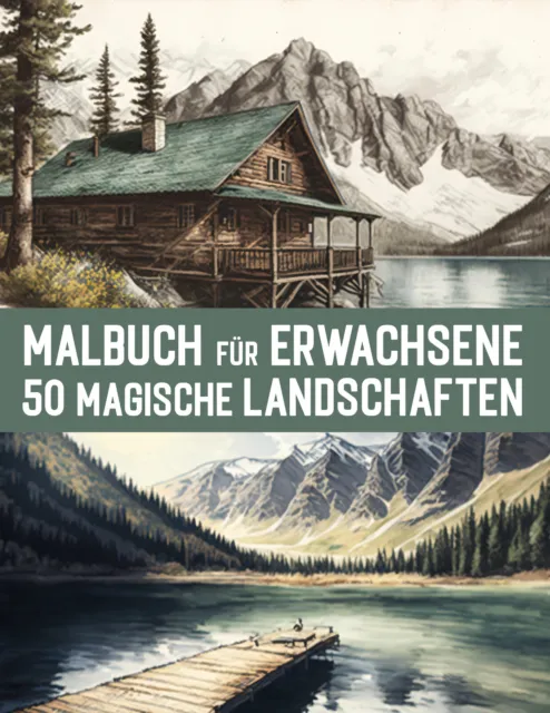 Malbuch für Erwachsene und Teens - 50 Magische Landschaften aus aller Welt