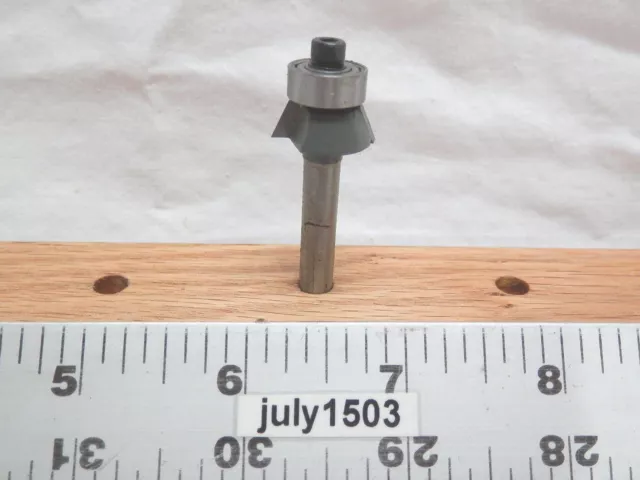 (1) NEW MLCS 25° Chamfer/Trim/Bevel Carbide Tip Router Bit Bearing 1/4" Shank n2