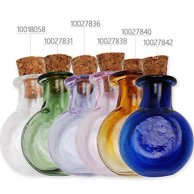 10 un. viales de vidrio pequeños con botella de vidrio de corcho botellas pequeñas, multicolores