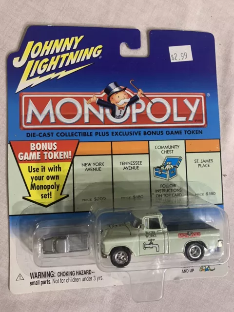Johnny Lightning 2001 Monopoly- Water Works- Chevy Cameo Pickup Truck- *New*