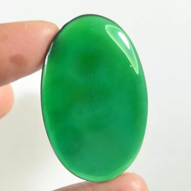 Polished Green Chalcedony oval Pear Fancy Cabochon Loose Natural Gemstone