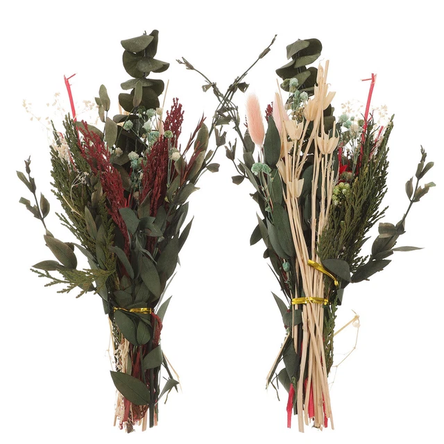 2 Pcs Fiore Essiccato Conservato Rosa Conservata Mescolare Bouquet Artificiale