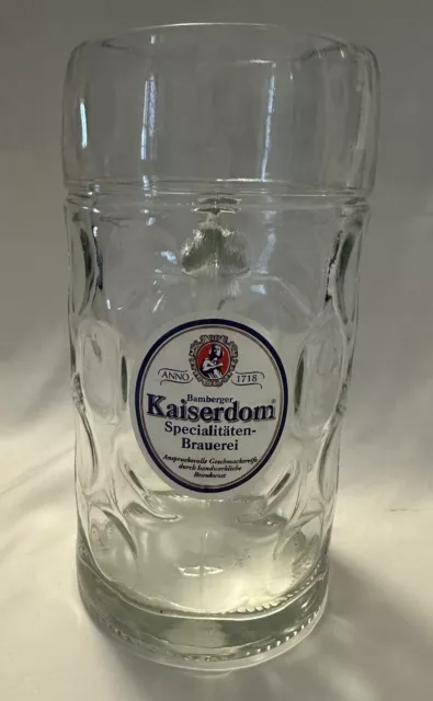 Bamberger Kaiserdom 1L Heavy Dimpled Beer Stein Germany EUC Free Postage