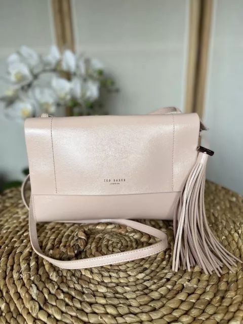 TED BAKER LAILAI Pink Nude coated leather Small Medium crossbody shoulder bag 45.00 PicClick UK